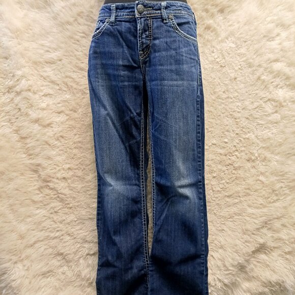 Silver Jeans Woman's Natsuki Bootcut Blue Denim Jeans W30L33 - Picture 1 of 12